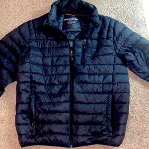 Black puffy lightweight jacket
